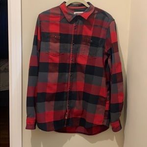 Men’s Mountain Khaki red &black plaid L/S buttonup